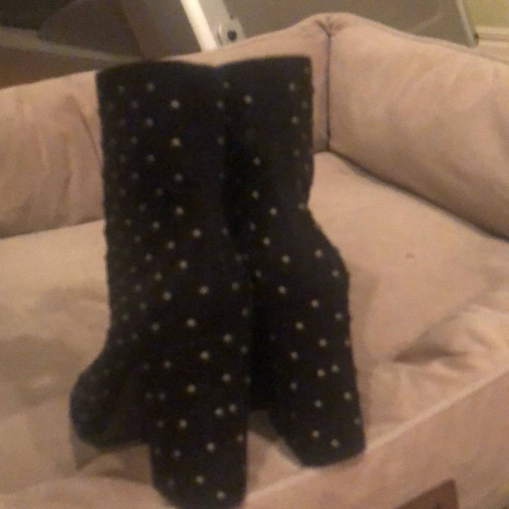 Black studded boots